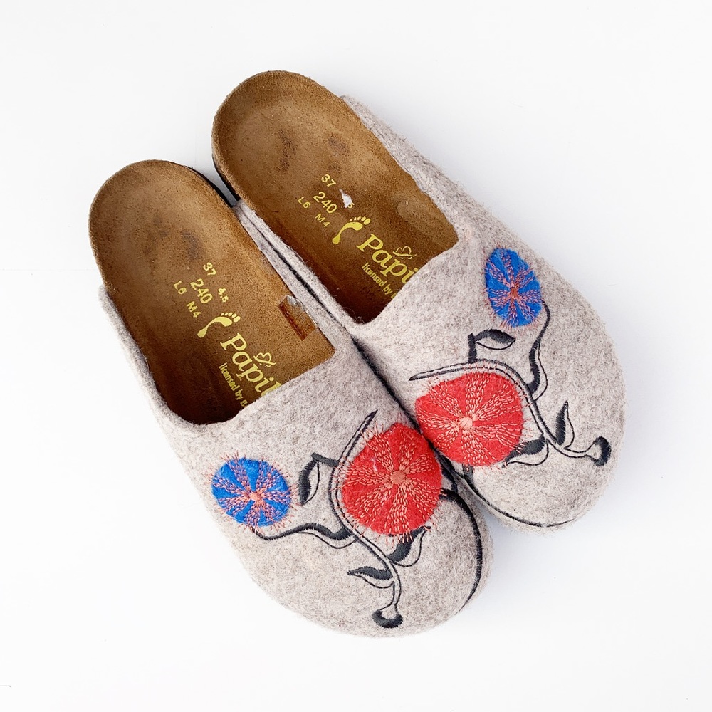 Birkenstock Papillio Helsinki Wool Floral Clogs